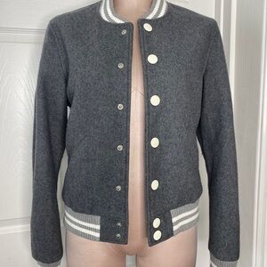 True Religion Sports Varsity Jacket Snap Buttons